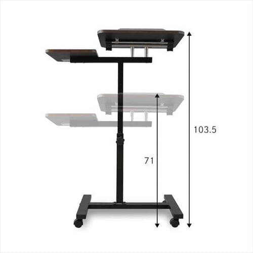 サイドテーブル キャスター付き CST-7010 ダークブラウン _20