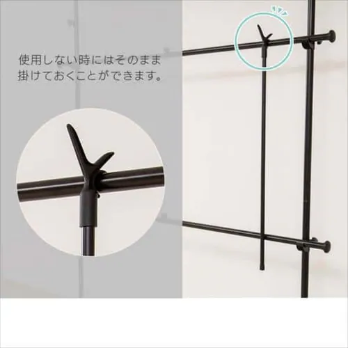 天井つっぱり式 ハンガーラック HR-T1727 全2色【プラザセレクト】_9