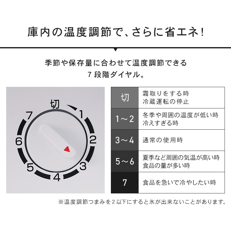 冷蔵庫 46L 小型 セカンド冷蔵庫 1ドア 幅47cm PRC-B051D-W