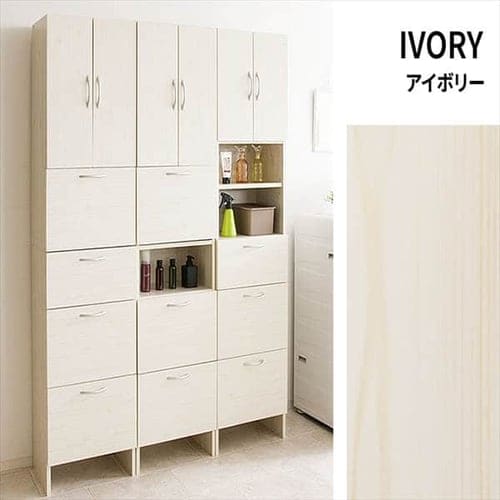 ランドリー チェスト ホワイト ランドリーチェスト スリム 上台A扉フラップ ホワイト 7156330