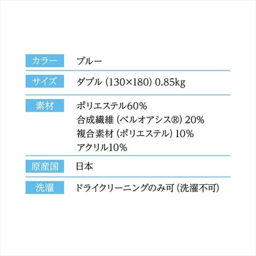 Teijin 日本製 帝人ベルオアシス 除湿シート 防ダニ加工 Ag消臭機能付 ダブル ブルー 53 Bjkx177 0000 プラザセレクト アイリスプラザ アイリスオーヤマ公式通販サイト