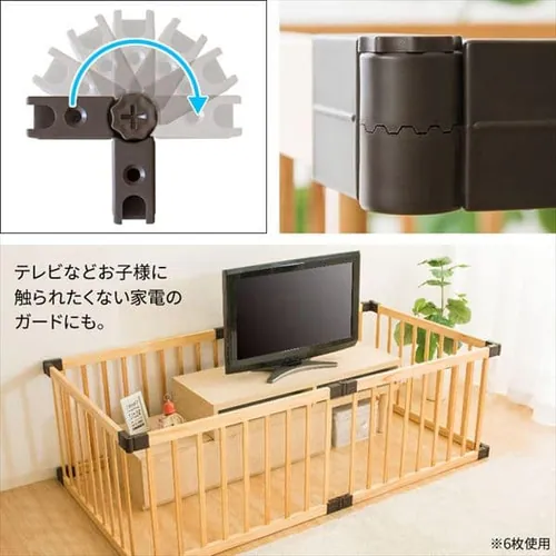 木製ベビーサークル 6枚セット WDC-006 _7