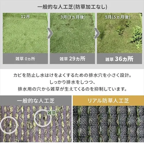 人工芝 防草 2m×10m 芝丈30mm リアル質感 ロールタイプ RP-30210【U字釘48本付き】_8