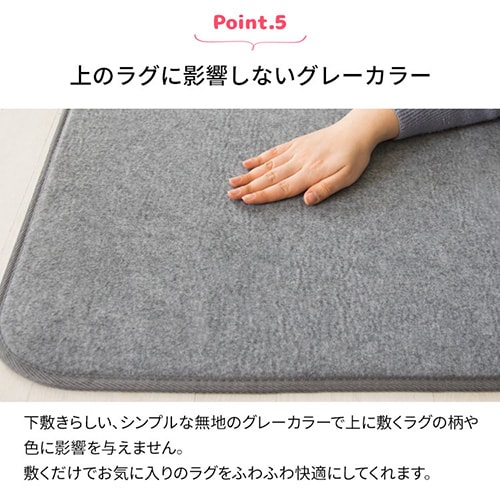 ラグ用下敷き ラグパット 175×175cm RGPD-M グレー 7160243