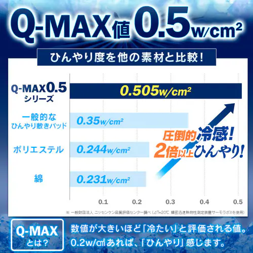 Q-MAX0.5接触冷感やわらかパイルケット(リバーシブルタイプ) SD ブルー【プラザセレクト】_2