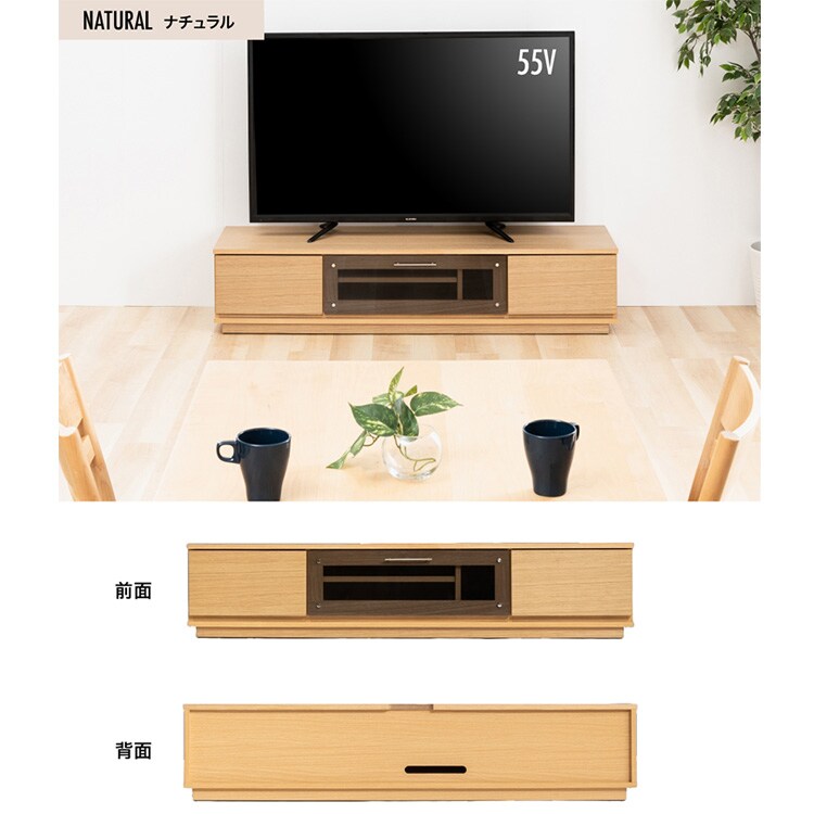 前面ガラステレビ台 T-KYTV150 ホワイト 7171747 │アイリス