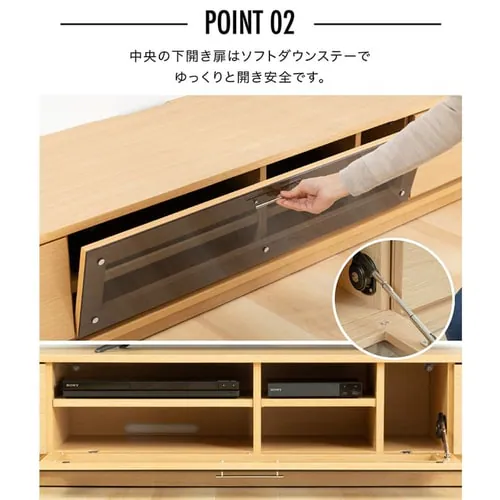 前面ガラステレビ台 T-KYTV180 全4色【プラザセレクト】【代引き不可】_8