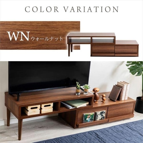 伸縮テレビ台 (天然木脚) 95~150cm ETVB-9015 オーク【プラザセレクト】 7172809 │アイリスプラザ│アイリス オーヤマ公式通販サイト