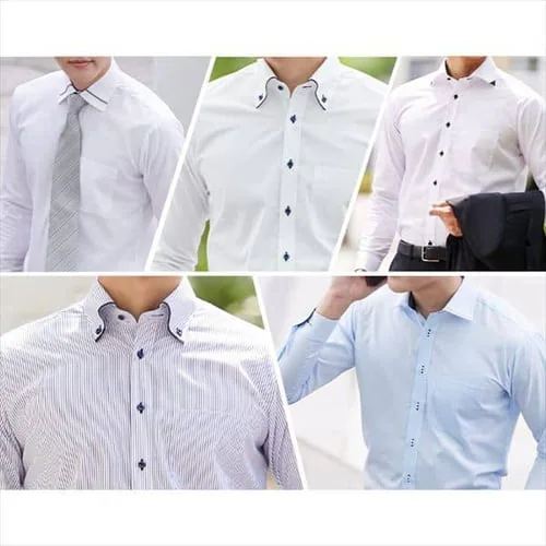 ビジネスシャツ長袖 TCデザイン5枚セット BDTC5-M Mサイズ【プラザセレクト】_4