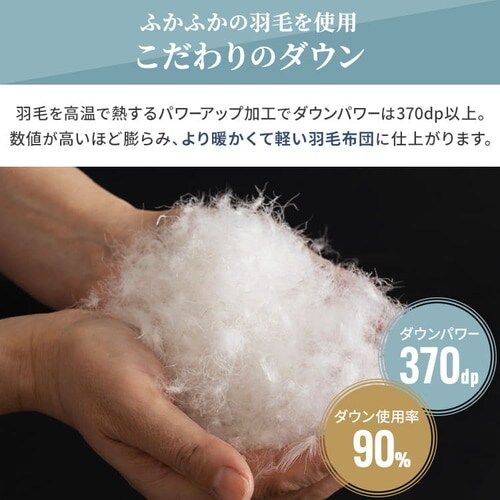 肌掛け布団 シングル ホワイトダックダウン90% FRFT-90 全3色【プラザセレクト】