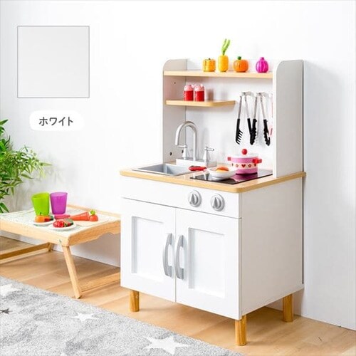 おもちゃキッチン（脚付きタイプ） OMCK-880 ホワイト（WT）【プラザセレクト】 7177818 │アイリスプラザ│アイリスオーヤマ公式通販サイト