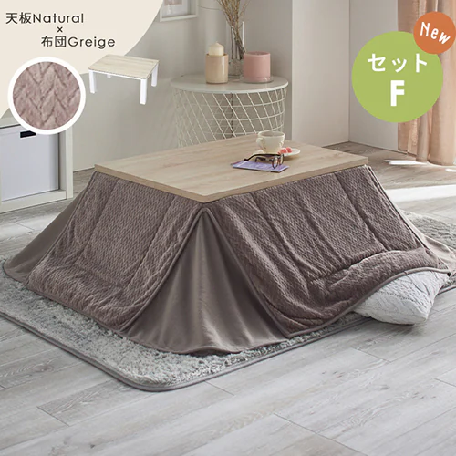 【セット品】 ヴィンテージこたつ 本体 80×60p 長方形 SJ-K25-IR 天板:ブラック×布団:ダークブラウン_15