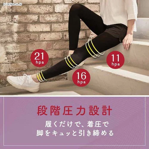 【単品・セット】おそとでメディキュット エニタイムエクササイズ アクティブ LーLL ブラック 【プラザセレクト】_5