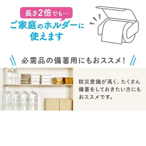 【72ロール】トイレットペーパー ダブル 2倍巻 クレシア×アイリス_9