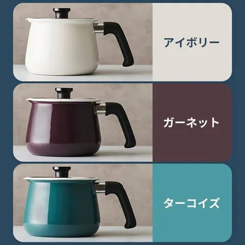 マルチポット ホーロー 片手鍋 ガス火 IH対応 和平フレイズ rinto M 2.2L MB-2160 アイボリー_14