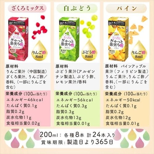 エルビー ぎゅっと果実+酢アソート24本飲み比べセット 【プラザセレクト】【プラザマーケット】  7204867│アイリスプラザ│アイリスオーヤマ公式通販サイト