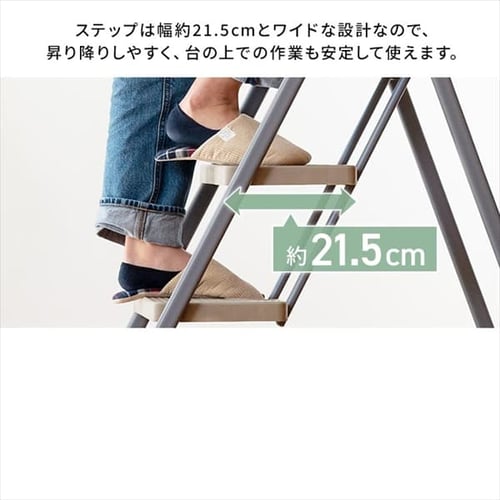折り畳みステップ3段 KC-7093NL1 ブラック【プラザセレクト】 7204919 │アイリスプラザ│アイリスオーヤマ公式通販サイト
