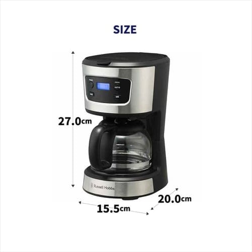 ラッセルホブス Russell Hobbs コーヒーメーカー ベーシックドリップ 5カップ ペーパーフィルターレス タイマー 正規販売店 7620JP  【プラザセレクト】