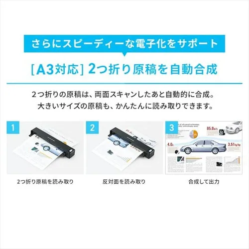 スキャナー 小型 A3 A4 バッテリー搭載 ScanSnap iX100 FI-IX100BW_9