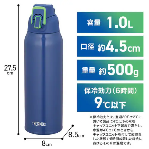 サーモス サーモス 真空断熱スポーツボトル 1L FHT-1002F BKPL 全4色【プラザセレクト】_11
