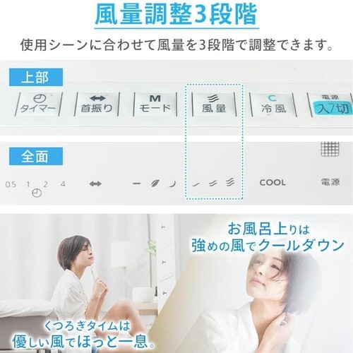 冷風扇 左右オートルーバー リモコン付 TCW-020 TEKNOS ホワイト