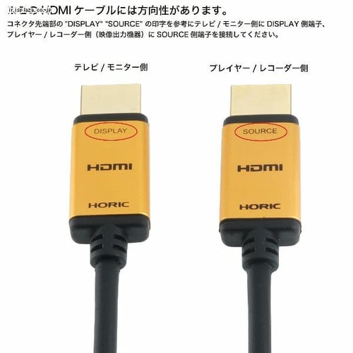 ホーリック 光ファイバー HDMIケーブル 10m スタンダードタイプ ゴールド／黒 HH100-531GP 【プラザセレクト】  7249154│アイリスプラザ│アイリスオーヤマ公式通販サイト