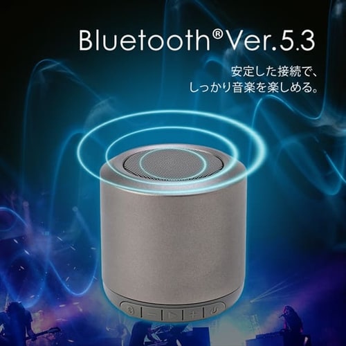 スピーカー Bluetooth 連続使用24h BTS-101-H グレー 7250060