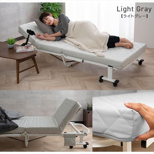 完成品 折り畳みリクライニングベッド（高反発） SS-LG/SS-IV 全2色【プラザセレクト】