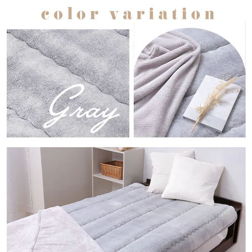 敷きパッド シングル  アクリル100% 洗濯可 ベージュ _11