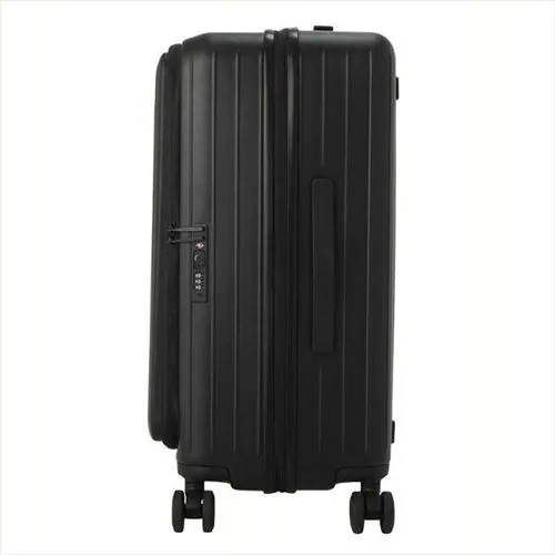 スーツケース Mサイズ 68〜75L 4〜5泊 ダブルキャスター 拡張機能付き TIERRAL TOMARU TTMR*09002 ブラック_3