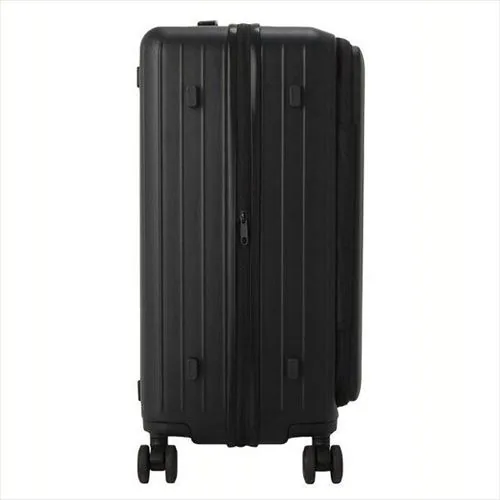 スーツケース Mサイズ 68〜75L 4〜5泊 ダブルキャスター 拡張機能付き TIERRAL TOMARU TTMR*09002 ブラック_4