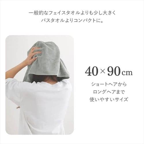 2枚】 ヘアードライタオル グレー 7253589 │アイリスオーヤマ