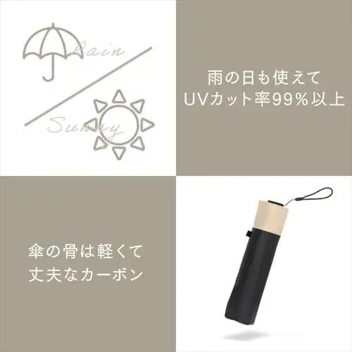日傘 折り畳み傘 超軽量 UVカット 晴雨兼用 ビコーズ PUスーパーライト/バイカラー ミニ B-093948 全4色_4
