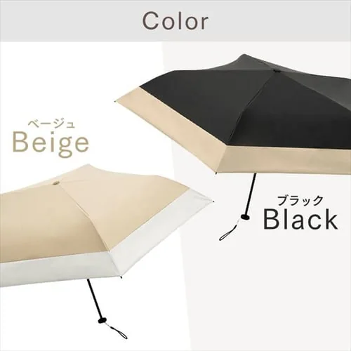 日傘 折り畳み傘 超軽量 UVカット 晴雨兼用 ビコーズ PUスーパーライト/バイカラー ミニ B-093948 全4色_5