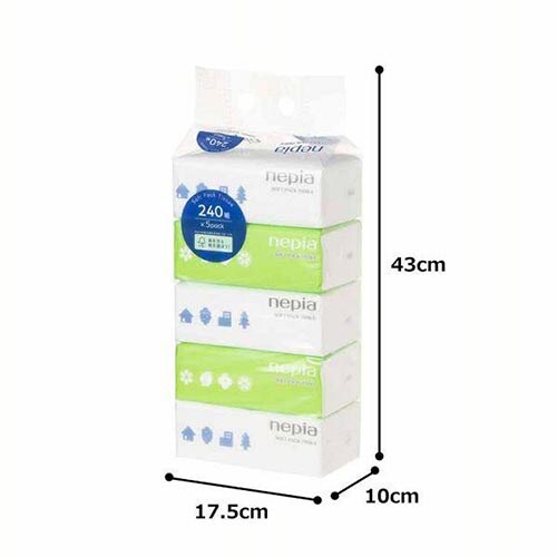 80パック】 ネピア ティッシュ ソフトパック 480枚 (240組) 5パック×16