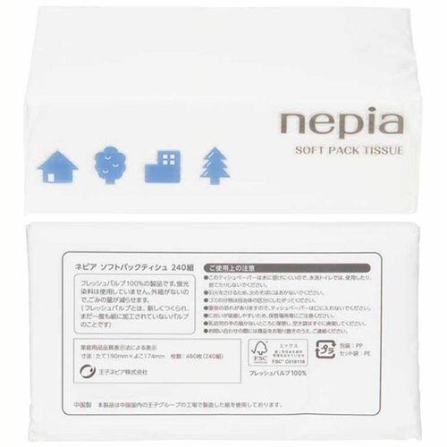 ≪7％OFF≫【80パック】 ネピア ティッシュ ソフトパック 480枚 (240組