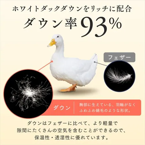 羽毛布団 WDD93% 1.0kg シングルロング _8
