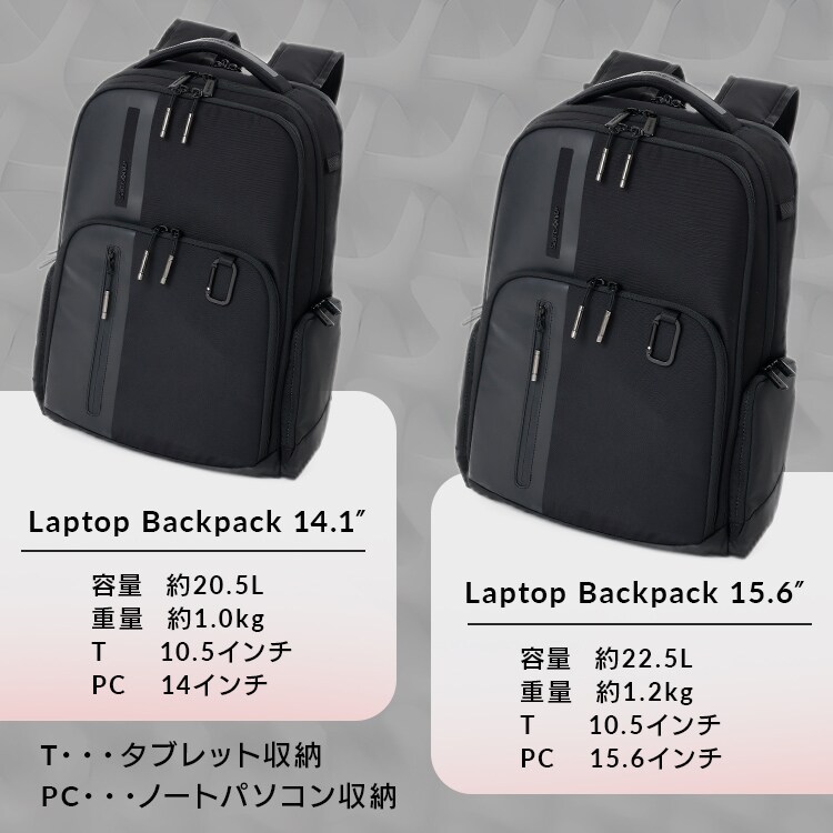 Samsonite LPT BACKPACK 15.6 BLACK 142143-1041 【プラザセレクト