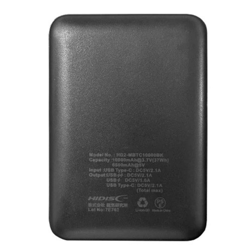 Type-Co͑Ή 10000mAh ^oCobe[ HD2-MBTC10000BK ubNyvUZNgz_7