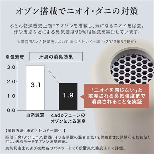 cado ふとん乾燥機 ウォームグレー FEN-001 【プラザセレクト