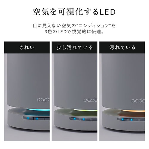 cado 空気清浄機（17畳） LEAF130 インディゴブラック【プラザセレクト
