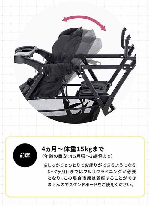 *＊極美品＊*Nebio ネビオ アミティエF ブラック 2人乗りベビーカー 楽天市場】【2人乗りサイズでもコンパクト！】二人乗り 2人乗り