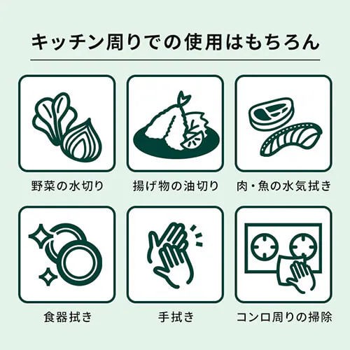 【6個セット】2wayキッチンペーパー 200組 ピュアパルプ100%_12