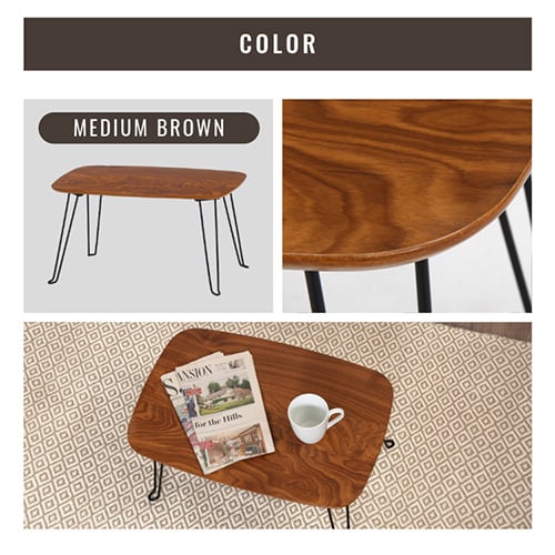 折れ脚ローテーブル トロン 6040 MBR 10494 【プラザセレクト