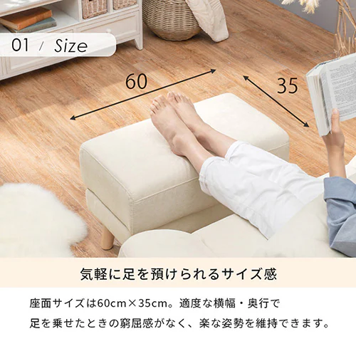 オットマン ブライト ダークグレー【時間指定不可】【プラザセレクト】【代引き不可】_8