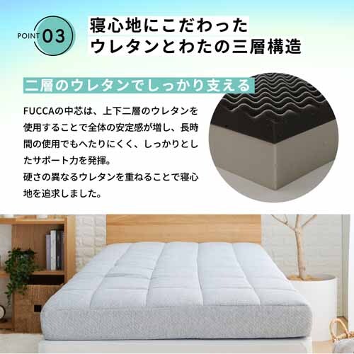 Fucca ӂƂ񉮂}bgX O[ 18cm N2407M18D-GY _u_10