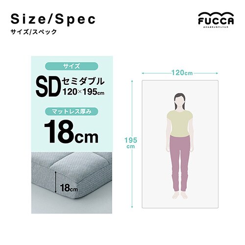 Fucca ӂƂ񉮂}bgX O[ 18cm N2407M18D-GY _u_19