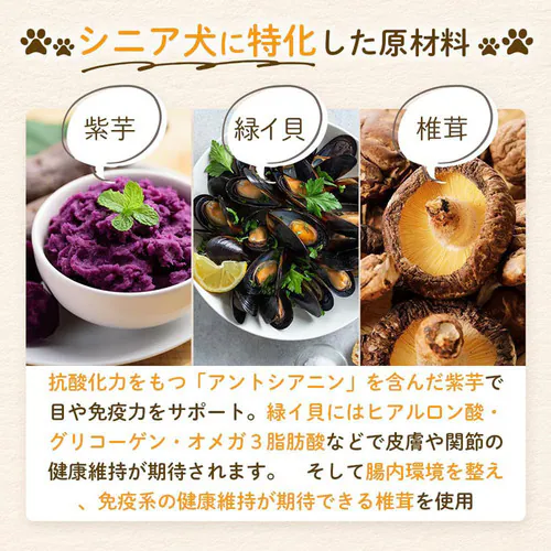 【単品】MISHONE ミシュワン シニア犬用ドッグフード(鶏肉&馬肉入り) 1kg 無添加 ヒューマングレード 獣医師 ペット栄養士_5