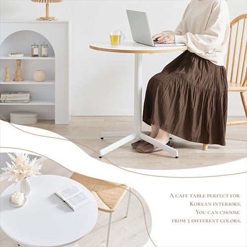 カフェテーブル LT-4931MWH マーブルホワイト【時間指定不可】【プラザ