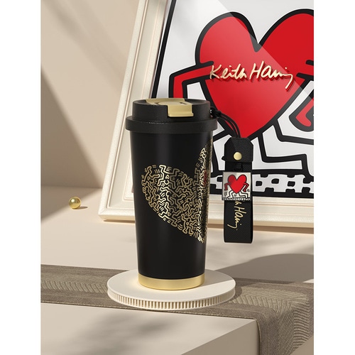 キース・ヘリング タンブラー 500ML 赤【プラザセレクト